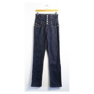 Coogi ultra high-waisted jeans vintage dark wash 7/8 size straight 90s rare art